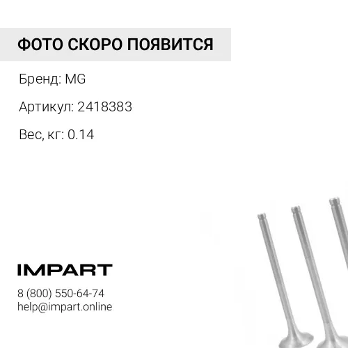 2418383 Клапан выпускной MG 2418383 4901723 MG