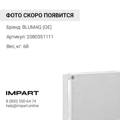 2080351111 СЕРДЕЧНИК РАДИАТОРА BLUMAQ (OE)