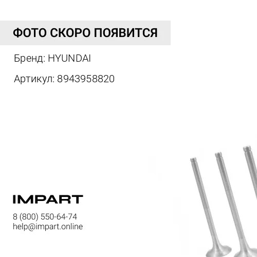 8943958820 Клапан впускной