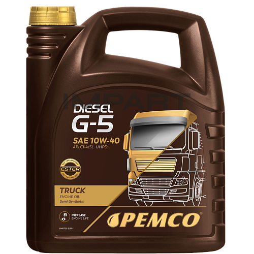 Масло моторное DIESEL G-5 PEMCO 10W-40 UHPD (5 литров)