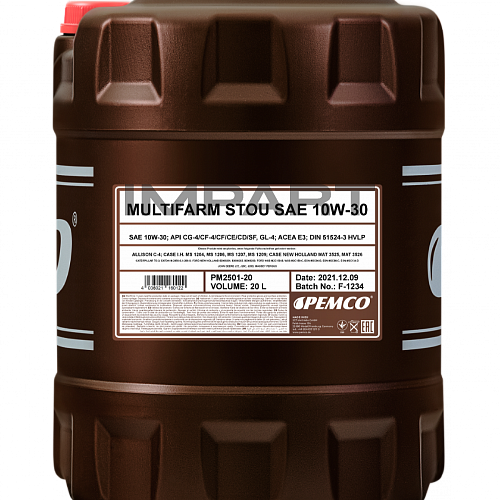 Масло универсальное PEMCO MULTIFARM STOU SAE 10W-30 (20)